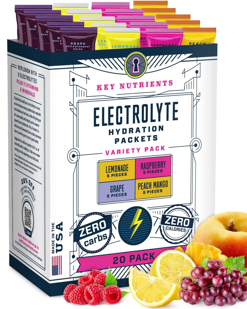Key Nutrition KEY NUTRIENTS Electrolytes Powder Packets - Light Keto Diet