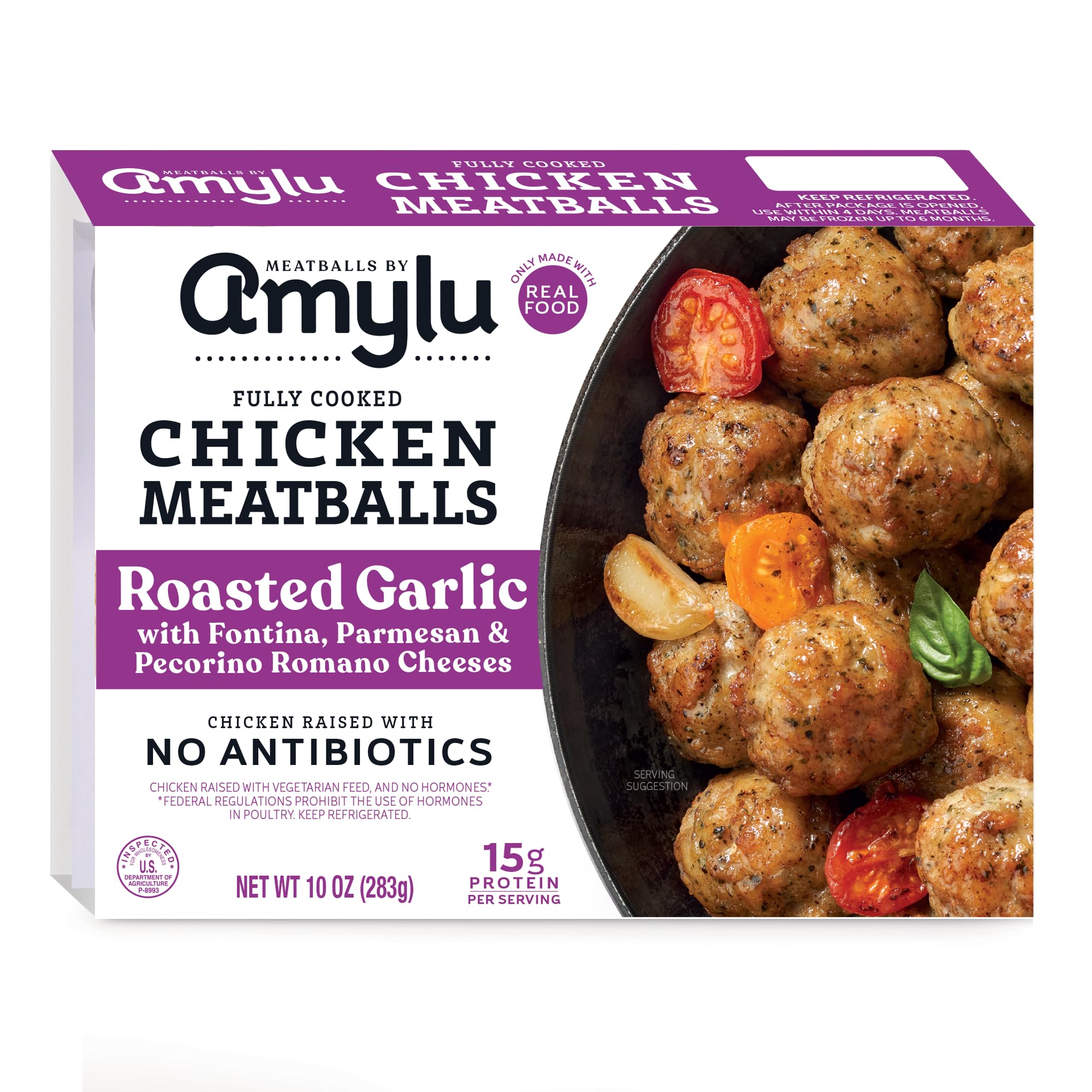 Amylu Foods Roasted Garlic Chicken Meatballs